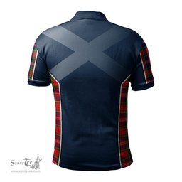 ScotsTee Shop Scottish MacPherson Modern Clan Scottish Crest and Scottish Thistle Sport Tartan Polo Shirt