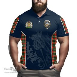 ScotsTee Shop Scottish MacLachlan Hunting Modern Clan Scottish Crest and Scottish Thistle Sport Tartan Polo Shirt