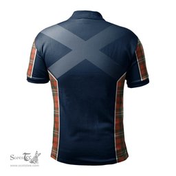ScotsTee Shop Scottish Scott Ancient Clan Scottish Crest and Scottish Thistle Sport Tartan Polo Shirt