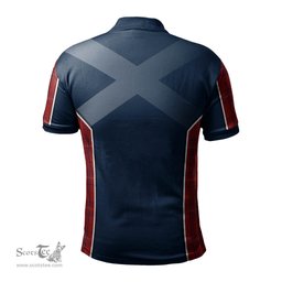 ScotsTee Shop Scottish Rose of Kilravock Clan Scottish Crest and Scottish Thistle Sport Tartan Polo Shirt