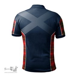ScotsTee Shop Scottish Somerville Modern Clan Scottish Crest and Scottish Thistle Sport Tartan Polo Shirt