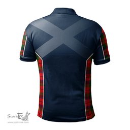 ScotsTee Shop Scottish MacNaughton Modern Clan Scottish Crest and Scottish Thistle Sport Tartan Polo Shirt