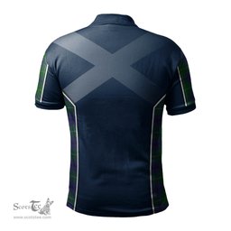 ScotsTee Shop Scottish Oliphant Clan Scottish Crest and Scottish Thistle Sport Tartan Polo Shirt