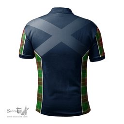 ScotsTee Shop Scottish Baxter Modern Clan Scottish Crest and Scottish Lion Rampant Sport Tartan Polo Shirt