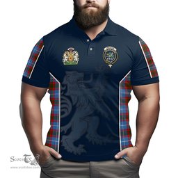 ScotsTee Shop Scottish Crichton Clan Scottish Crest and Scottish Lion Rampant Sport Tartan Polo Shirt