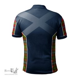 ScotsTee Shop Scottish Forrester Clan Scottish Crest and Scottish Lion Rampant Sport Tartan Polo Shirt