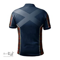 ScotsTee Shop Scottish Fraser of Lovat Clan Scottish Crest and Scottish Lion Rampant Sport Tartan Polo Shirt