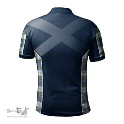 ScotsTee Shop Scottish Campbell Dress Clan Scottish Crest and Scottish Lion Rampant Sport Tartan Polo Shirt