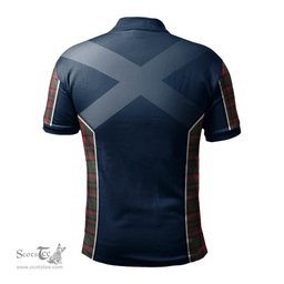 ScotsTee Shop Scottish Cumming Hunting Modern Clan Scottish Crest and Scottish Lion Rampant Sport Tartan Polo Shirt