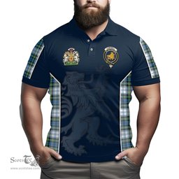 ScotsTee Shop Scottish Campbell Dress Ancient Clan Scottish Crest and Scottish Lion Rampant Sport Tartan Polo Shirt
