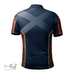 ScotsTee Shop Scottish Lennox Modern Clan Scottish Crest and Scottish Lion Rampant Sport Tartan Polo Shirt