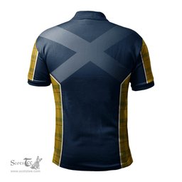 ScotsTee Shop Scottish Houston Clan Scottish Crest and Scottish Lion Rampant Sport Tartan Polo Shirt