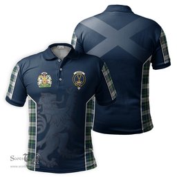 ScotsTee Shop Scottish Gordon Dress Ancient Clan Scottish Crest and Scottish Lion Rampant Sport Tartan Polo Shirt