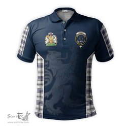 ScotsTee Shop Scottish Hannay Modern Clan Scottish Crest and Scottish Lion Rampant Sport Tartan Polo Shirt