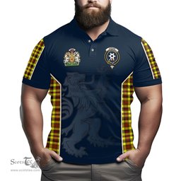 ScotsTee Shop Scottish Jardine Modern Clan Scottish Crest and Scottish Lion Rampant Sport Tartan Polo Shirt