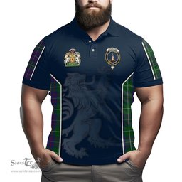 ScotsTee Shop Scottish MacIntyre Inglis Clan Scottish Crest and Scottish Lion Rampant Sport Tartan Polo Shirt