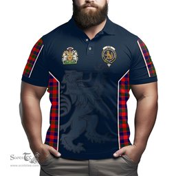 ScotsTee Shop Scottish Gow Modern Clan Scottish Crest and Scottish Lion Rampant Sport Tartan Polo Shirt