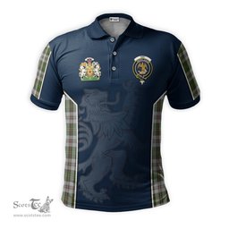 ScotsTee Shop Scottish Hay White Dress Clan Scottish Crest and Scottish Lion Rampant Sport Tartan Polo Shirt