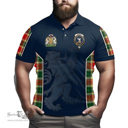 ScotsTee Shop Scottish Gibsone (Gibson-Gibbs) Clan Scottish Crest and Scottish Lion Rampant Sport Tartan Polo Shirt
