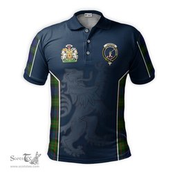 ScotsTee Shop Scottish Jamieson Clan Scottish Crest and Scottish Lion Rampant Sport Tartan Polo Shirt