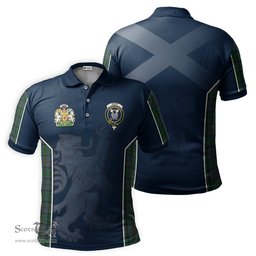 ScotsTee Shop Scottish Hope Vere Clan Scottish Crest and Scottish Lion Rampant Sport Tartan Polo Shirt