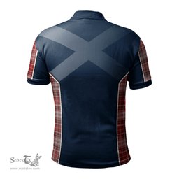 ScotsTee Shop Scottish MacDougall Dress Clan Scottish Crest and Scottish Lion Rampant Sport Tartan Polo Shirt