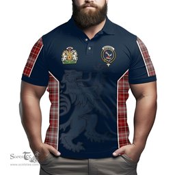 ScotsTee Shop Scottish MacDougall Dress Clan Scottish Crest and Scottish Lion Rampant Sport Tartan Polo Shirt
