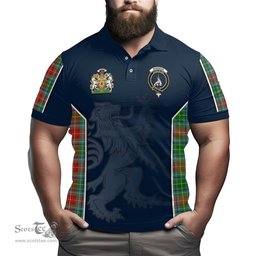 ScotsTee Shop Scottish Muirhead Clan Scottish Crest and Scottish Lion Rampant Sport Tartan Polo Shirt