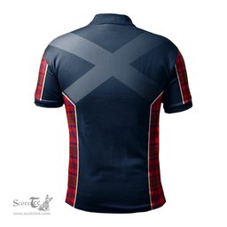 ScotsTee Shop Scottish Murray of Tulloch Modern Clan Scottish Crest and Scottish Lion Rampant Sport Tartan Polo Shirt