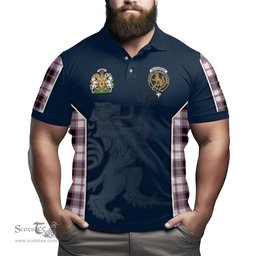 ScotsTee Shop Scottish MacPherson Hunting Modern Clan Scottish Crest and Scottish Lion Rampant Sport Tartan Polo Shirt