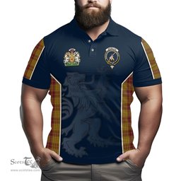 ScotsTee Shop Scottish MacMillan Dress Clan Scottish Crest and Scottish Lion Rampant Sport Tartan Polo Shirt
