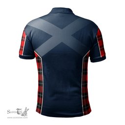 ScotsTee Shop Scottish Ramsay Modern Clan Scottish Crest and Scottish Lion Rampant Sport Tartan Polo Shirt