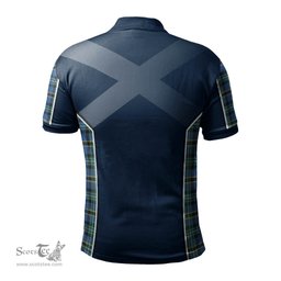 ScotsTee Shop Scottish Weir Ancient Clan Scottish Crest and Scottish Lion Rampant Sport Tartan Polo Shirt