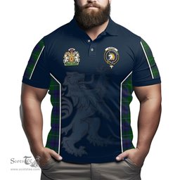 ScotsTee Shop Scottish Oliphant Clan Scottish Crest and Scottish Lion Rampant Sport Tartan Polo Shirt