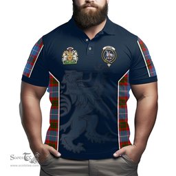 ScotsTee Shop Scottish Trotter Clan Scottish Crest and Scottish Lion Rampant Sport Tartan Polo Shirt