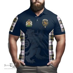 ScotsTee Shop Scottish MacPherson Dress Modern Clan Scottish Crest and Scottish Lion Rampant Sport Tartan Polo Shirt