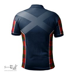 ScotsTee Shop Scottish MacNicol of Scorrybreac Clan Scottish Crest and Scottish Lion Rampant Sport Tartan Polo Shirt
