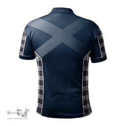 ScotsTee Shop Scottish MacRae Dress Modern Clan Scottish Crest and Scottish Lion Rampant Sport Tartan Polo Shirt