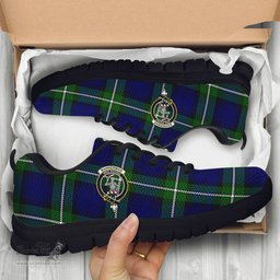 ScotsTee Shop Scottish Bannerman Clan Crest Tartan Sneakers Tartan Casual Shoes