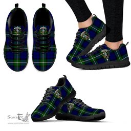 ScotsTee Shop Scottish Bannerman Clan Crest Tartan Sneakers Tartan Casual Shoes