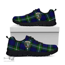 ScotsTee Shop Scottish Bannerman Clan Crest Tartan Sneakers Tartan Casual Shoes