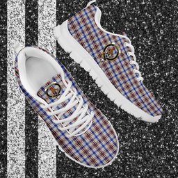 ScotsTee Shop Scottish Boswell Clan Crest Tartan Sneakers Tartan Casual Shoes