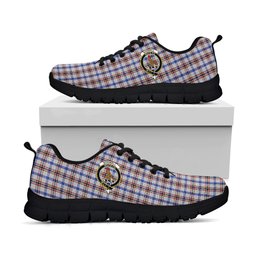 ScotsTee Shop Scottish Boswell Clan Crest Tartan Sneakers Tartan Casual Shoes