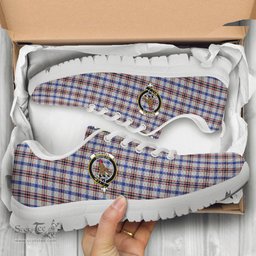ScotsTee Shop Scottish Boswell Clan Crest Tartan Sneakers Tartan Casual Shoes