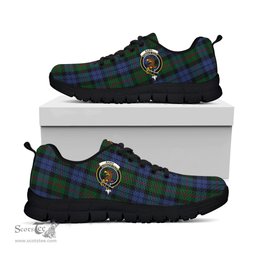 ScotsTee Shop Scottish Baird Clan Crest Tartan Sneakers Tartan Casual Shoes