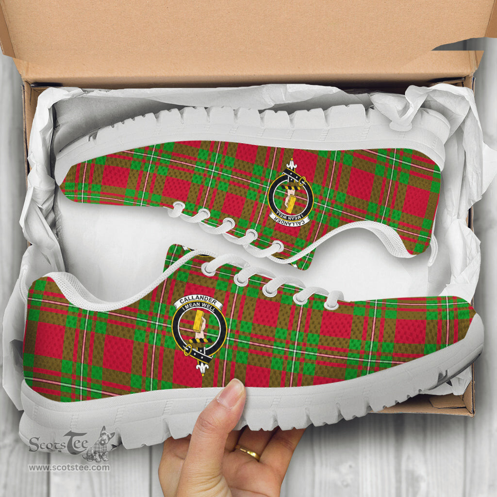 ScotsTee Shop Scottish Callander Modern Clan Crest Tartan Sneakers Tartan Casual Shoes