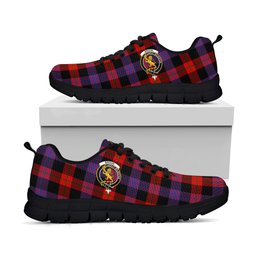 ScotsTee Shop Scottish Broun Modern Clan Crest Tartan Sneakers Tartan Casual Shoes