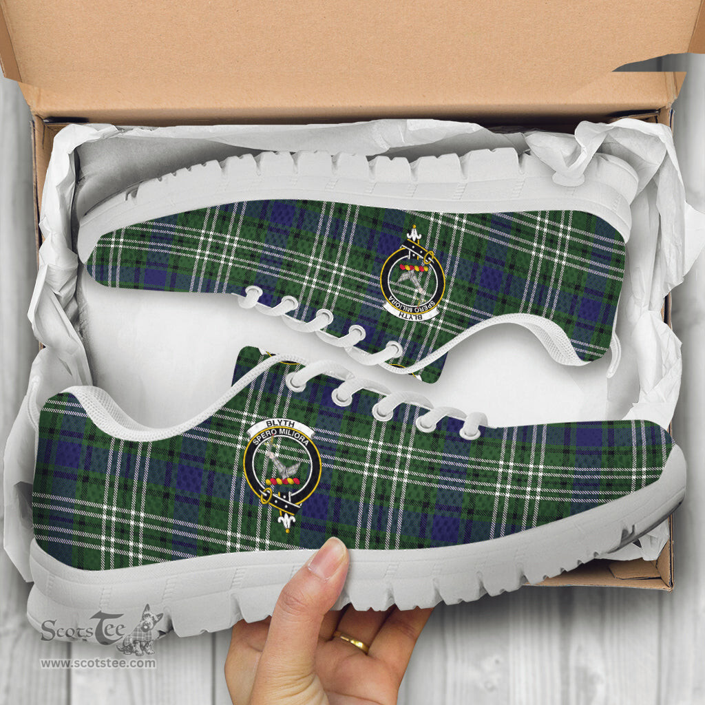ScotsTee Shop Scottish Blyth Clan Crest Tartan Sneakers Tartan Casual Shoes