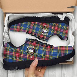 ScotsTee Shop Scottish Bethune Clan Crest Tartan Sneakers Tartan Casual Shoes