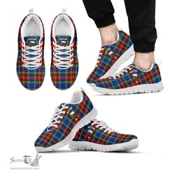 ScotsTee Shop Scottish Bethune Clan Crest Tartan Sneakers Tartan Casual Shoes